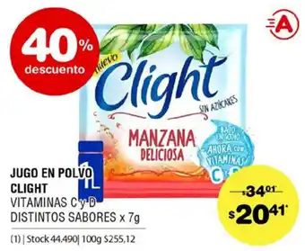 Atomo Conviene Clight Jugo En Polvo Vitamins C y D Distintos Sabores y 7g oferta