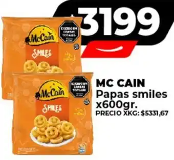 Supermayorista Vital MC CAIN Papas smiles x 600gr oferta
