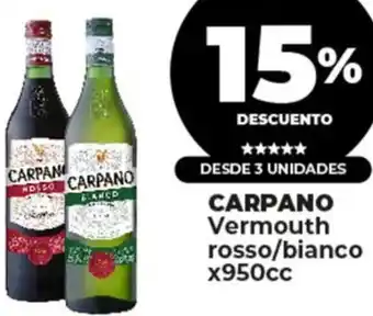 Supermayorista Vital CARPANO Vermouth rosso/bianco x 950cc oferta