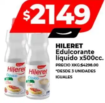 Supermayorista Vital HILERET Edulcorante líquido x 500cc oferta