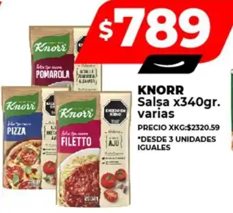 Supermayorista Vital KNORR Salsa x 340gr. oferta
