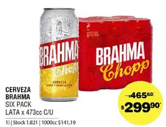 Cerveza Brahma Six Pack Lata x 473cc c/u