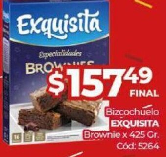 Diarco Exquisita Bizcochuelo Brownie x 425gr oferta
