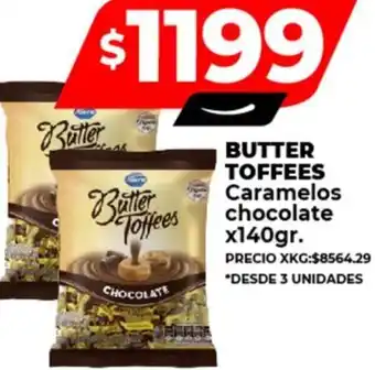 Supermayorista Vital BUTTER TOFFEES Caramelos chocolate x 140gr oferta