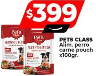 Supermayorista Vital PETS CLASS Alim. perro carne pouch x 100gr oferta