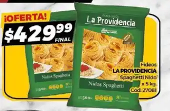 Diarco La Providencia Fideos Spaghetti Nido x 5kg oferta