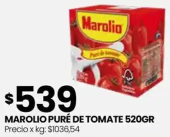 Punto Mayorista MAROLIO PURÉ DE TOMATE 520GR oferta