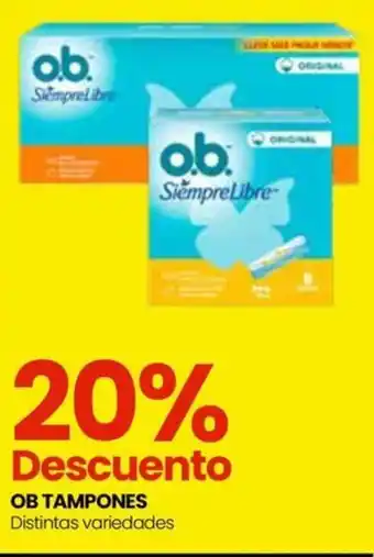 Punto Mayorista OB TAMPONES Distintas variedades oferta