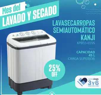 LAVASECARROPAS SEMIAUTOMÁTICO KANJI 45L