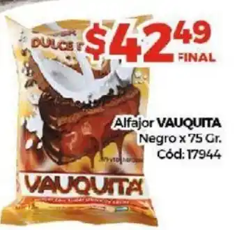 Diarco Vauquita Alfajor Negro x 75gr oferta