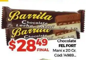 Diarco Felfort Chocolate Mani x 20gr oferta