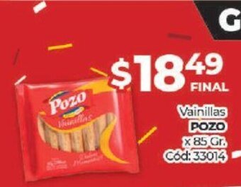 Diarco Pozo Vainillas x 85gr oferta