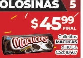 Diarco Macucas Galletitas x 110gr oferta