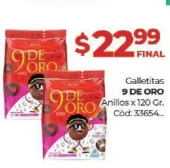 Diarco 9 De Oreo Galletitas Anillos x 120gr oferta