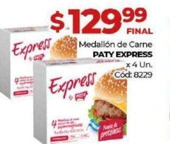 Diarco Paty Express Medallón De Carne x 4 Un oferta