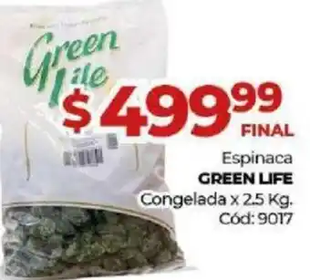 Diarco Green Life Espinaca Congelada x 2.5kg oferta