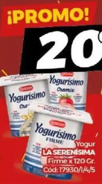 Diarco La Serenisima Yogur Firme x 120gr oferta