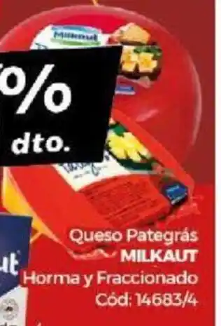 Diarco Milkaut Queso Pategrás Horma y Fraccionado oferta