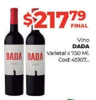 Diarco Dada Vino Varietal x 750ml oferta