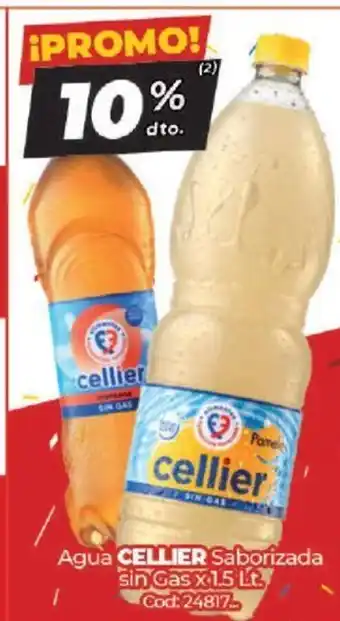 Cellier Agua Saborizada sin Gas x 1.5Lt