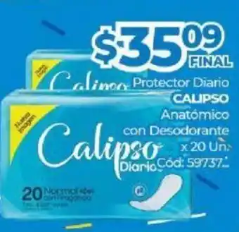 Diarco Calipso Protector Diarios Anatómico con Desodorante c 20Un oferta
