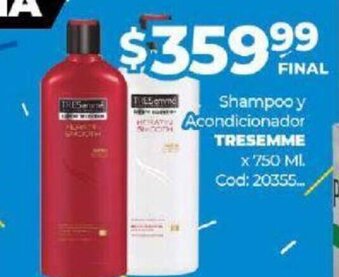 Diarco Tresemme Shampoo y Acondicionador x 750ml oferta