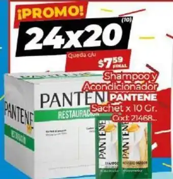Diarco Pantene Shampoo y Acondicionador Sachet x 10gr oferta