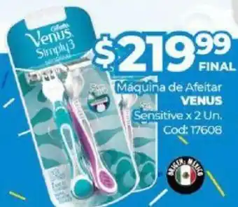 Diarco Venus Maquina De Afeitar Sensitive x 2 Un oferta