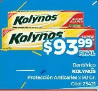 Diarco Kolynos Dentrifico Protección Anticaries x 90gr oferta