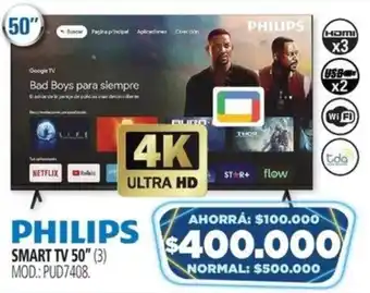 Casa del Audio PHILIPS SMART TV 50" oferta