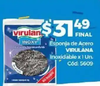 Diarco Virulana Esponja de Acero Inoxidable x 1Un oferta