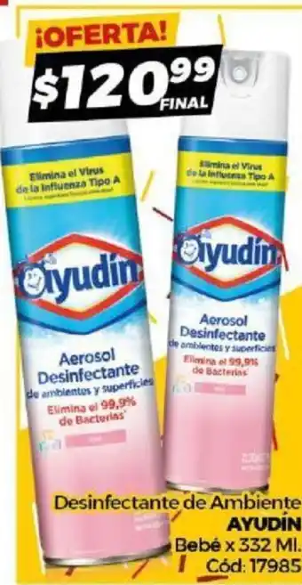 Diarco Ayudín Desinfectante de Ambiente Bebe 332ml oferta