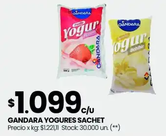 Changomas GANDARA YOGURES SACHET oferta