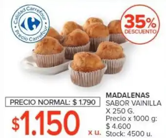 Carrefour MADALENAS SABOR VAINILLA x 250g oferta