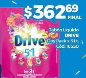 Diarco Drive Jabón Líquido Doy Pack x 3Lt oferta