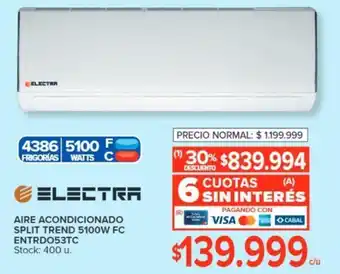 Carrefour ELECTRA AIRE ACONDICIONADO SPLIT TREND 5100W FC ENTRDO53TC oferta