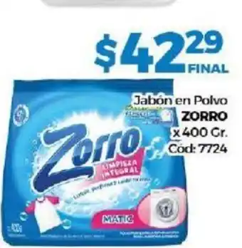 Diarco Zorro Jabón en Polvo 400gr oferta