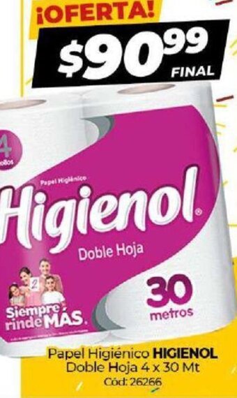 Diarco Higienol Papel higienico Doble Hoja 4x30Mt oferta
