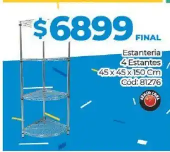 Diarco Estanseria 4 Estantes 45x45x150cm oferta