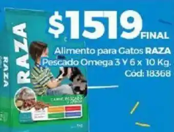 Diarco Raza Alimento para Gatos Pescado Omega 3 Y 6 x 10kg oferta