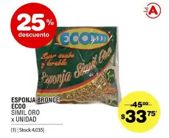 Atomo Conviene Esponja Bronce Ecoo Simil Oro x unidad oferta