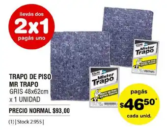 Atomo Conviene Trapo De Piso Mr. Trapo Fris 48x62cm x 1unidad oferta
