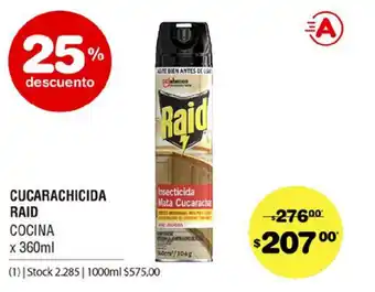 Atomo Conviene Raid Cucarachicida Cocina x 360ml oferta