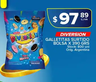 Carrefour Maxi Diversion Galletitas Surtido Bolsa x 390grs oferta