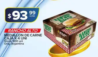 Carrefour Maxi Rancho Alto Medallon De Carne Caja x 4uni oferta