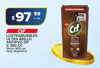 Carrefour Maxi Cif Lustramuebles Ultra Brillo Antipvo Dp x 380 cc oferta