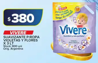 Carrefour Maxi Vivere Suavizante P/Ropa Violetas y Flores x 3lt oferta