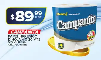 Carrefour Maxi Campanita Papel Higienico D Hoja 4x20mts oferta