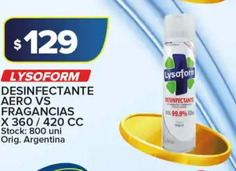 Carrefour Maxi Lysoform Desinfectante Aero Vs Fragancias x 360/420cc oferta