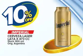 Carrefour Maxi Imperial Cerveza Lager Lata x 473cc oferta